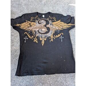 3 Doors Down Band Tee Mens XL Black Double Sided Graphic Rock Shirt Ten